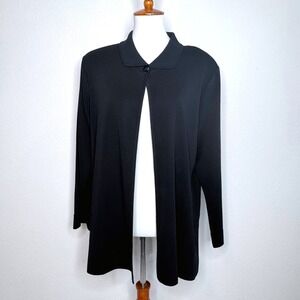 EXCLUSIVELY MISOOK 1 Button Long Cardigan XL Black Core Wardrobe Travel Minimal